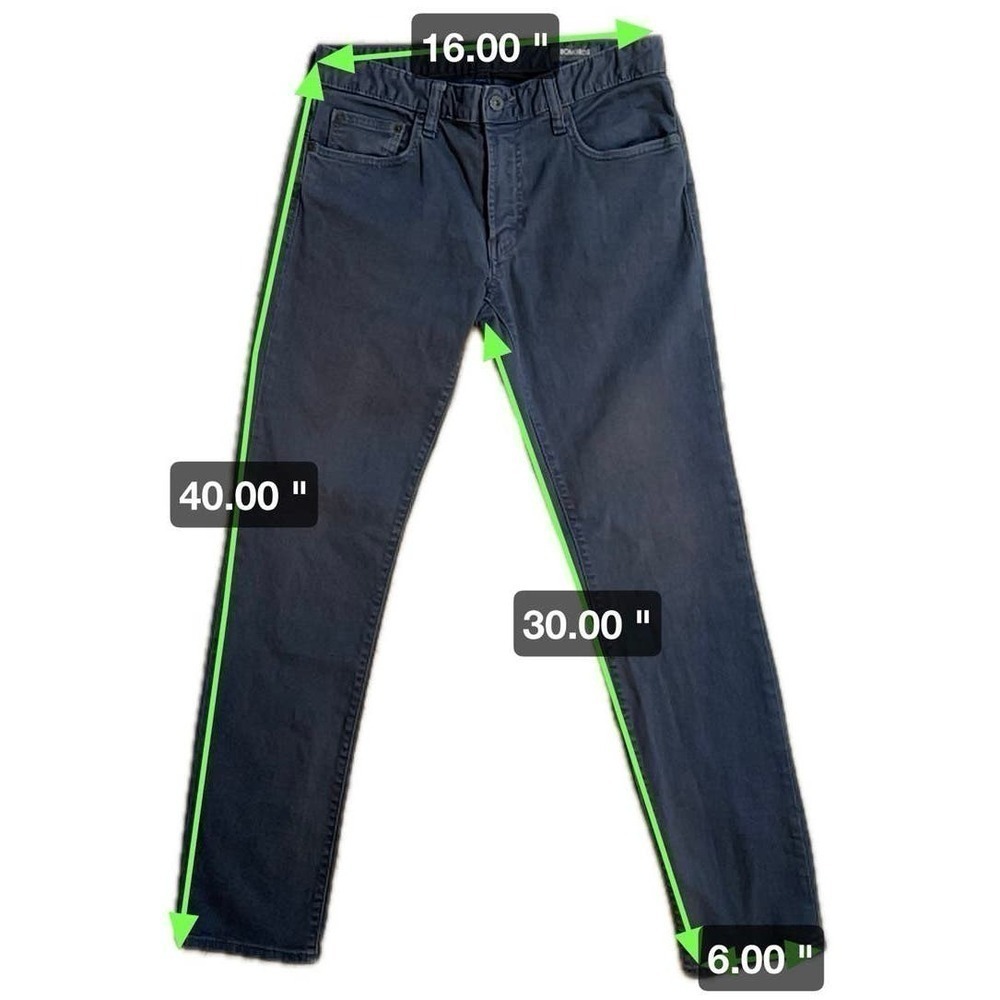 Bonobos Mens Straight Fit Five Pocket Jeans 31X32 English Blue Cotton Stretch - Picture 4 of 10